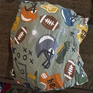 Little Sleepies Sports Themed crib Sheet - Green and Orange